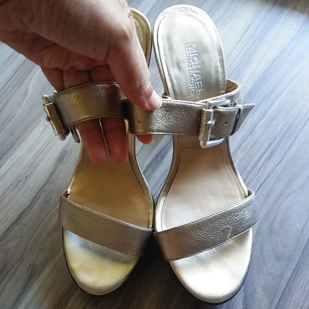 Mk leather heels
